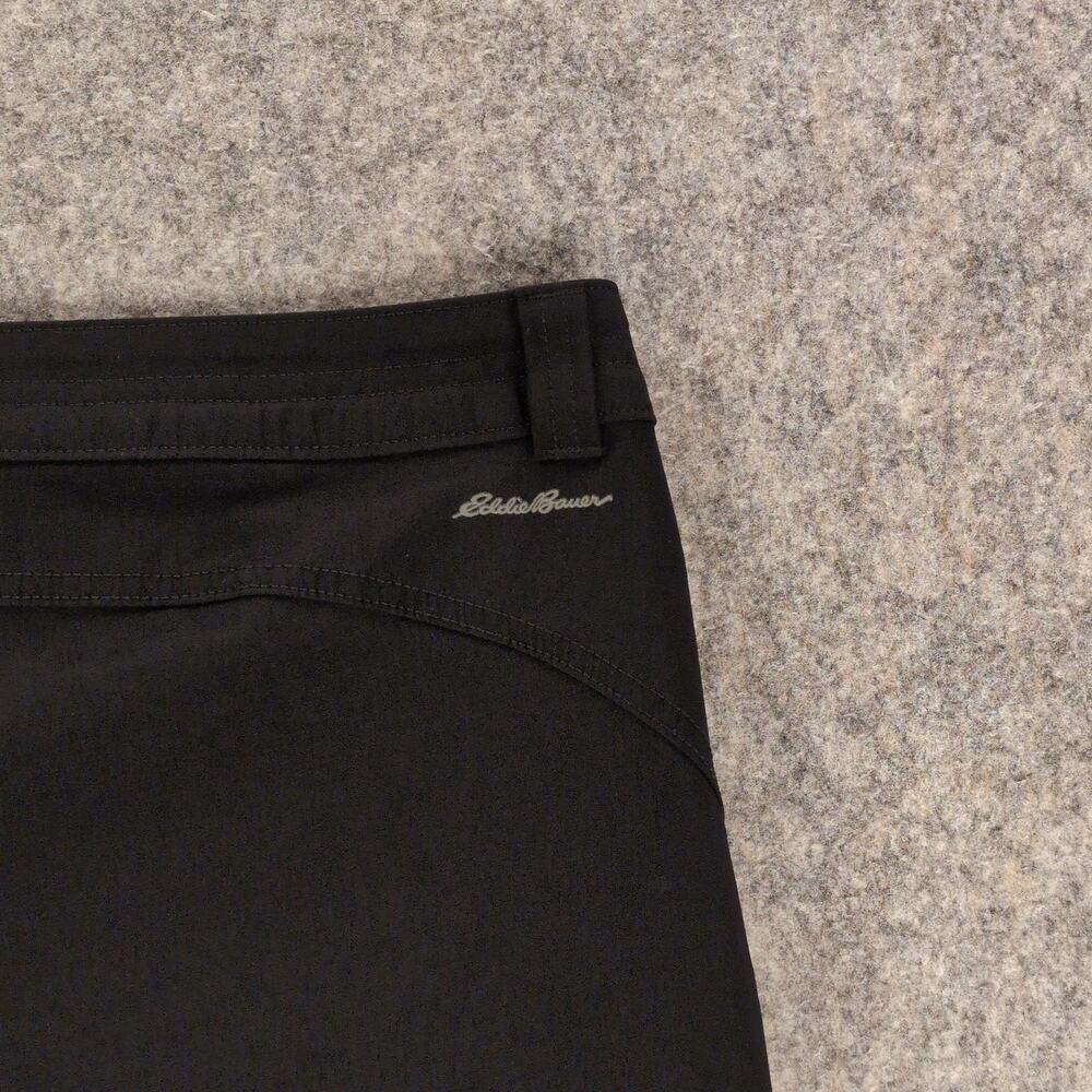 Eddie Bauer Pants Womens P12 Petite Black First Ascent Capri Hiking Stretch - Picture 11 of 12